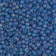 Miyuki seed beads 8/0 - Matte transparent capri blue ab 8-149FR